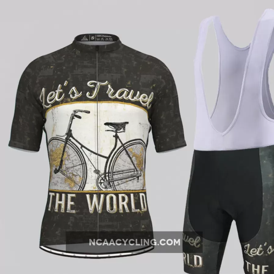 Let's Travel The World Cycling Kit Black Online