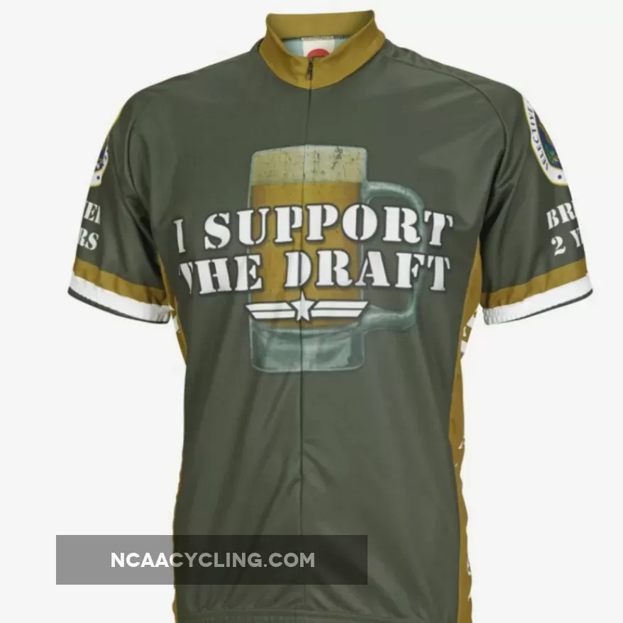 I Support the Draft Beer Short sleeve 16" zip men's cycling jersey
