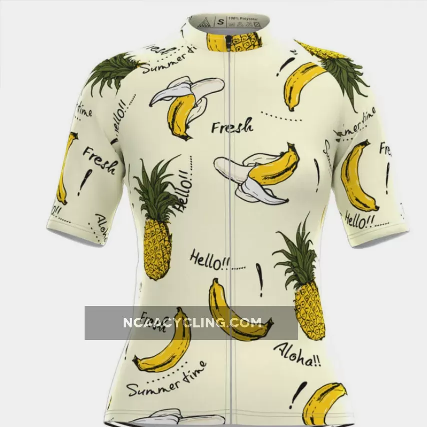 Women's Summertime Aloha Fruit Print Hawaiian Cycling Jersey