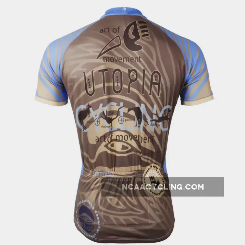 Ilpaladino Utopia Blue Lizard Men's Breathable Short-Sleeve Cycling Jersey Bicycling Shirts Summer Quick Dry Sportswear Apparel Outdoor Sports Gear Leisure Biking T-shirt NO.526