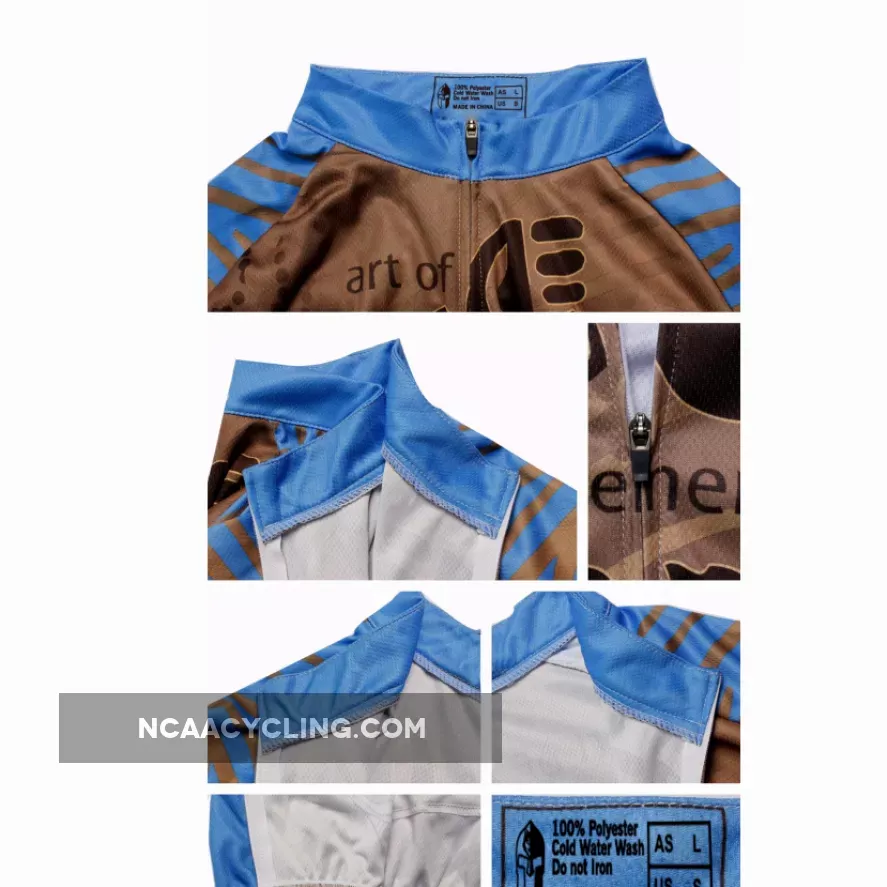 Ilpaladino Utopia Blue Lizard Men's Breathable Short-Sleeve Cycling Jersey Bicycling Shirts Summer Quick Dry Sportswear Apparel Outdoor Sports Gear Leisure Biking T-shirt NO.526