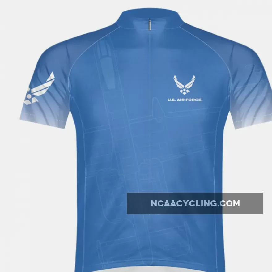 Primal Wear Air Force Aim High Men's Sport Cut Full Zip Short Sleeve Cycling Jersey, Air Force Cycling Jersey
