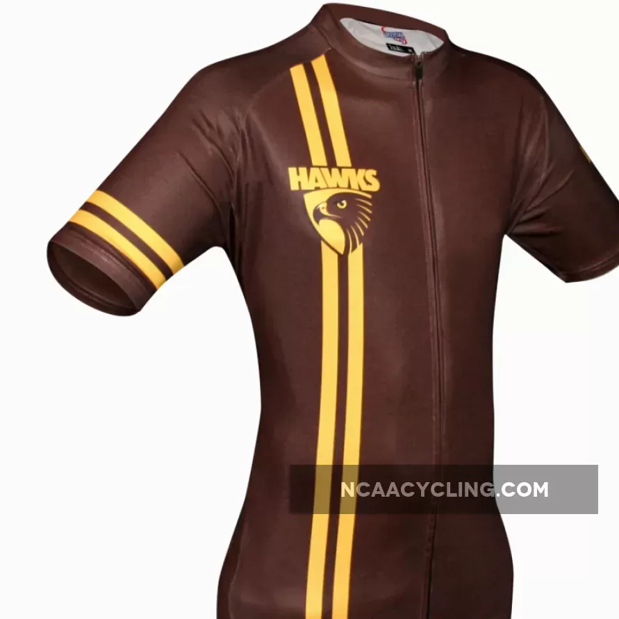 AFL Hawthorn Hawks Mountain and road bike Short Sleeve Cycling Jerseys