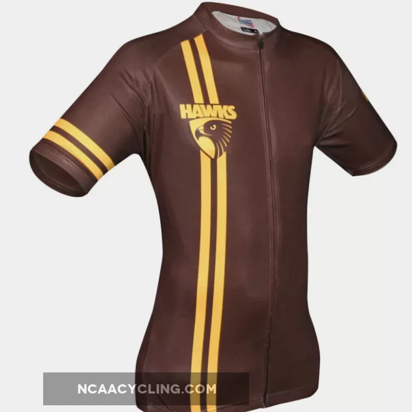 AFL Hawthorn Hawks Mountain and road bike Short Sleeve Cycling Jerseys