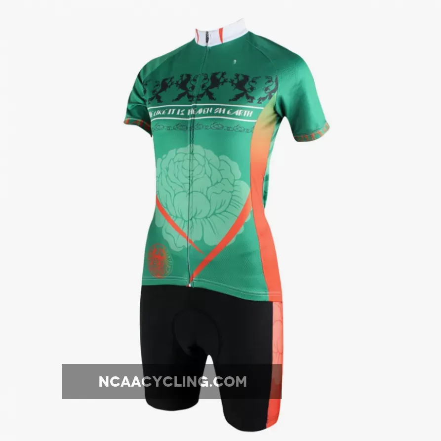 Ilpaladino Green Elegant Woman's Cycling short-sleeve Jersey/Suit Spring Summer Sportswear Apparel Outdoor Sports Gear NO.191