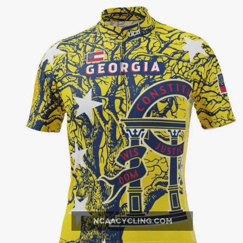 Men's Georgia US State Short Sleeve Cycling Jersey Outlet