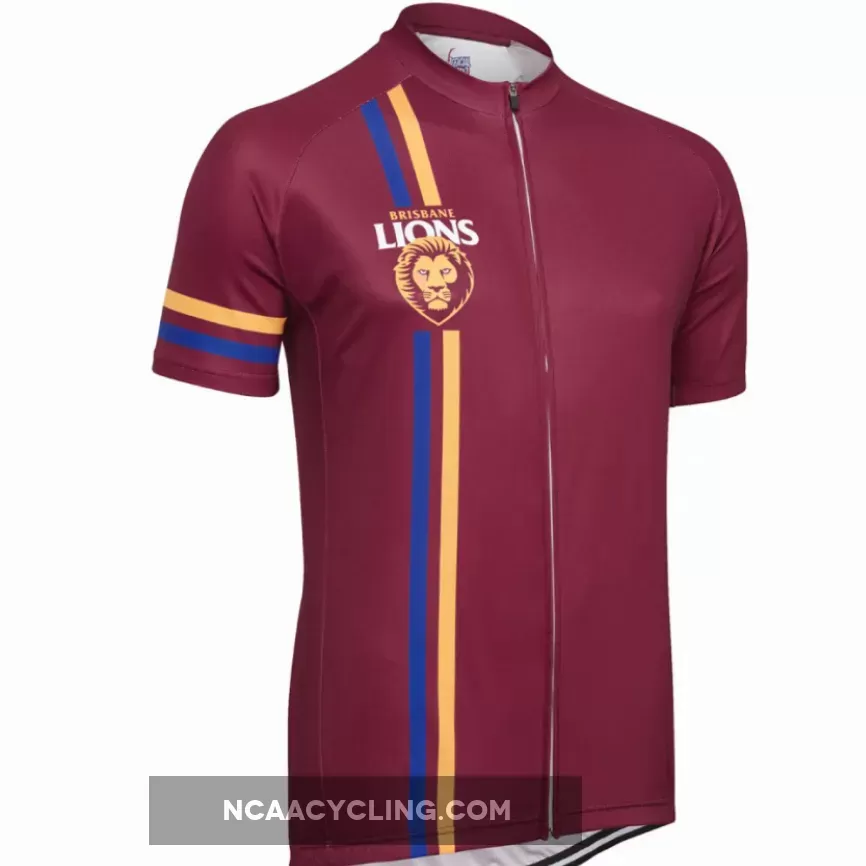 AFL Brisbane Lions Mountain and road bike Short Sleeve Cycling Jerseys