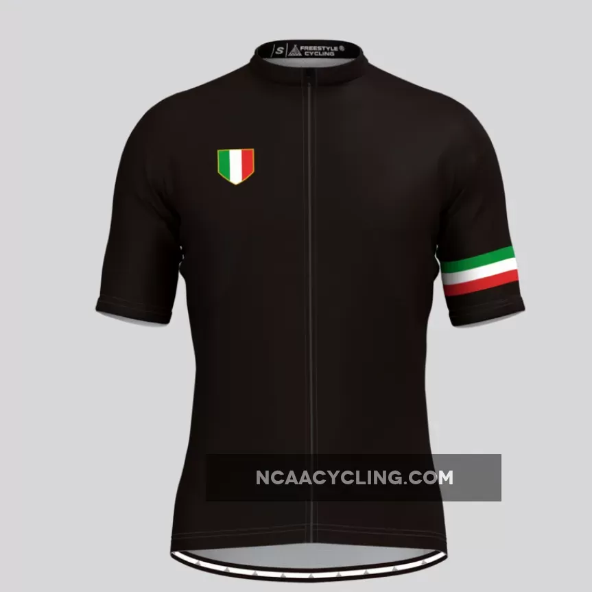 Classic Italia Black Men's Cycling Jersey For Sale