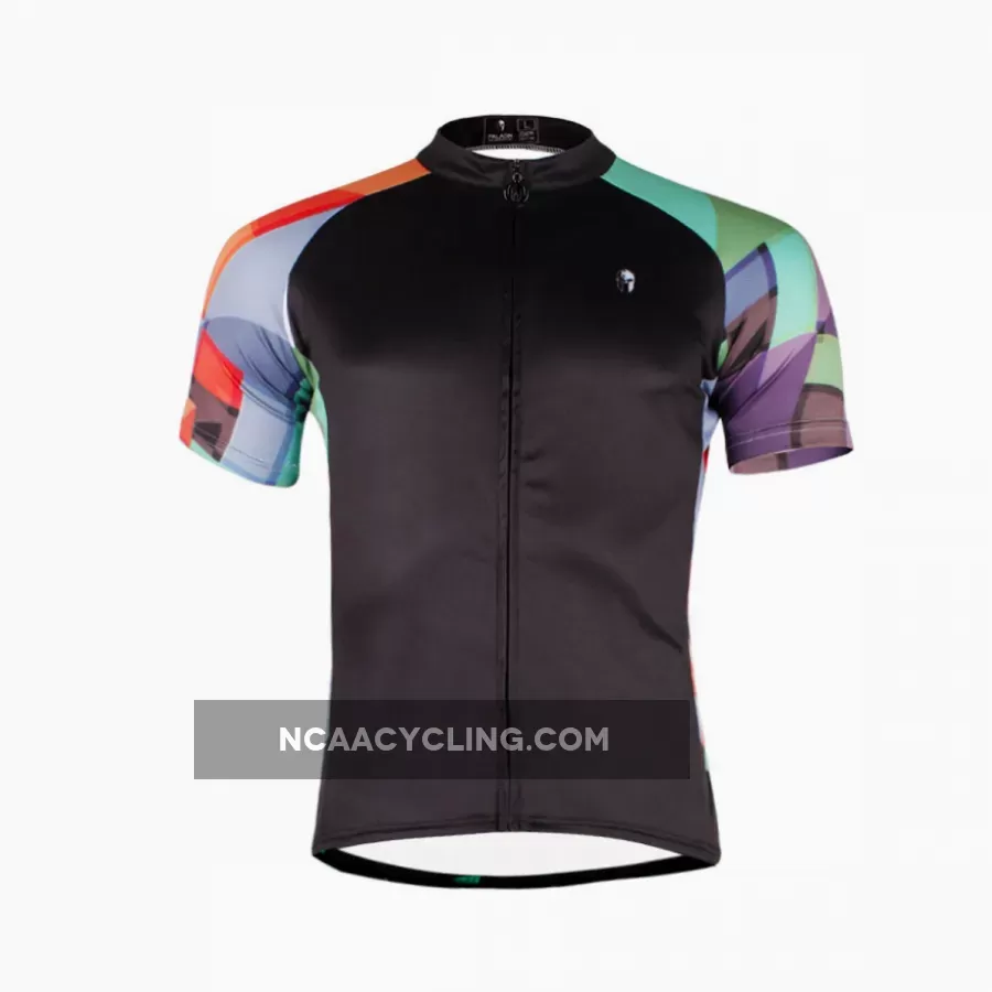 Colorful Arms Black Jersey Men's Short-Sleeve Shirts Summer NO.662