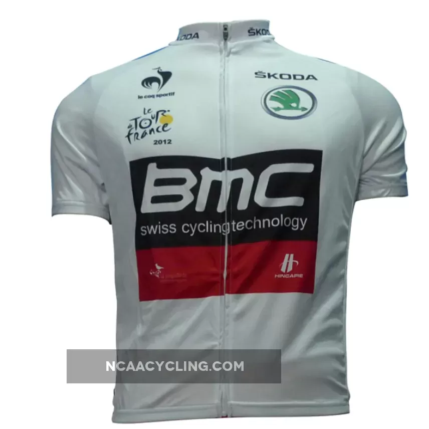 Team BMC WHITE Jersey Short Sleeve Tour De France 2012