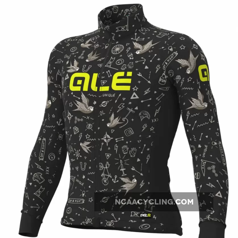Ale PRR Versilia Long Sleeve Jersey - Black Brand New L21001401
