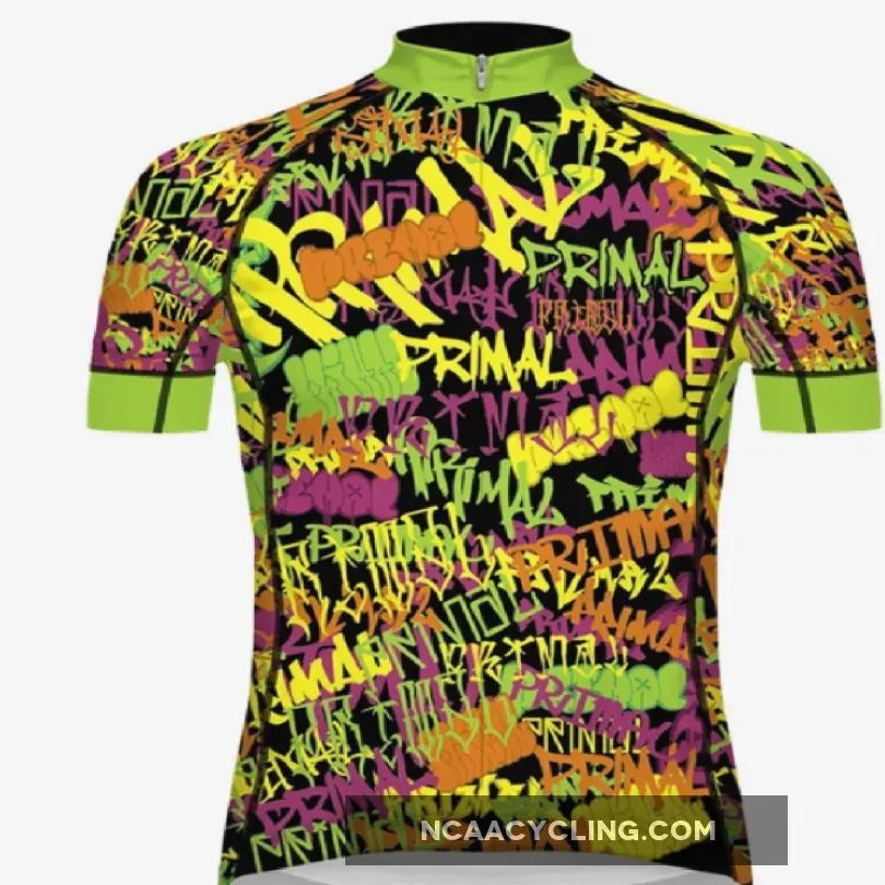 Primal Wear Tagged Up Men's EVO 2.0 full zip Slim Fit short sleeve Cycling Jersey