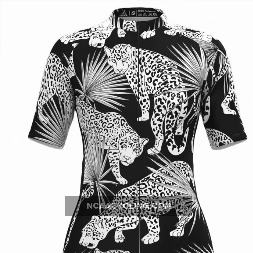 Women's Tropical & Jaguar Print Hawaiian Cycling Jersey V1