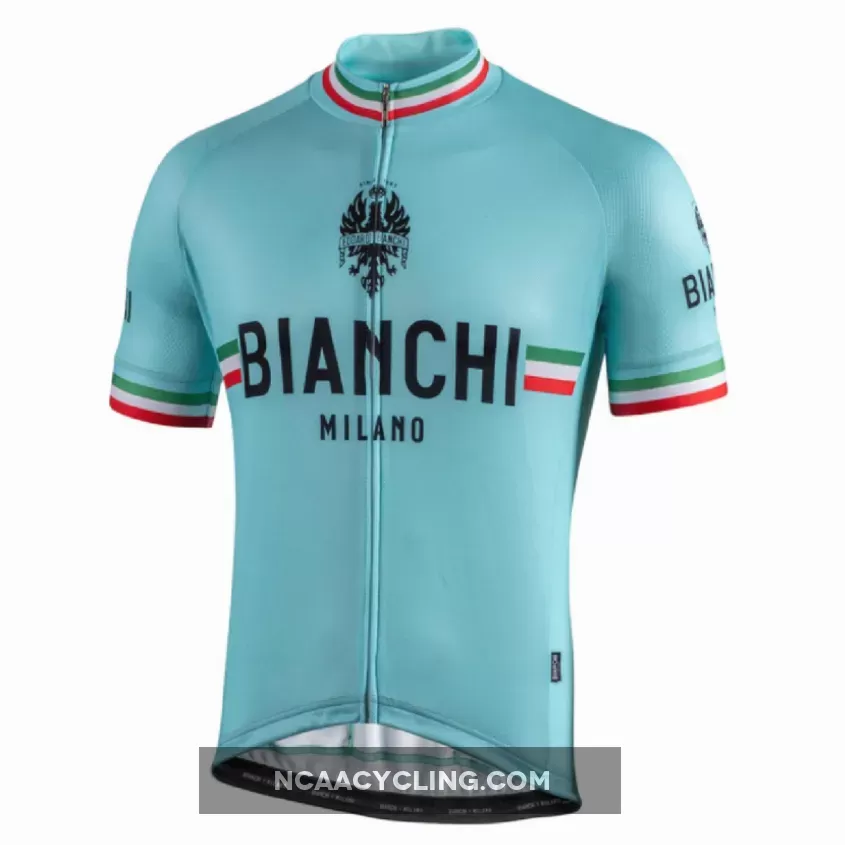 Nalini Bianchi-Milano ISALLE Short Sleeve Full Zip Cycling Jersey Celeste
