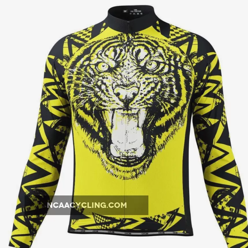 Men's Wild Tiger Long Sleeve Cycling Jersey Brand New