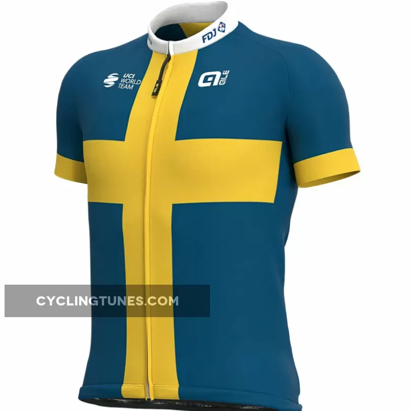 2020 Groupama FDJ Swedish Champion Full Zipper Jersey, GRO20J3