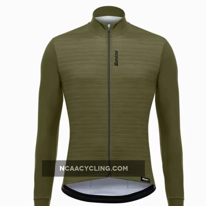 Santini Classe Long Sleeve Jersey - Green For Sale