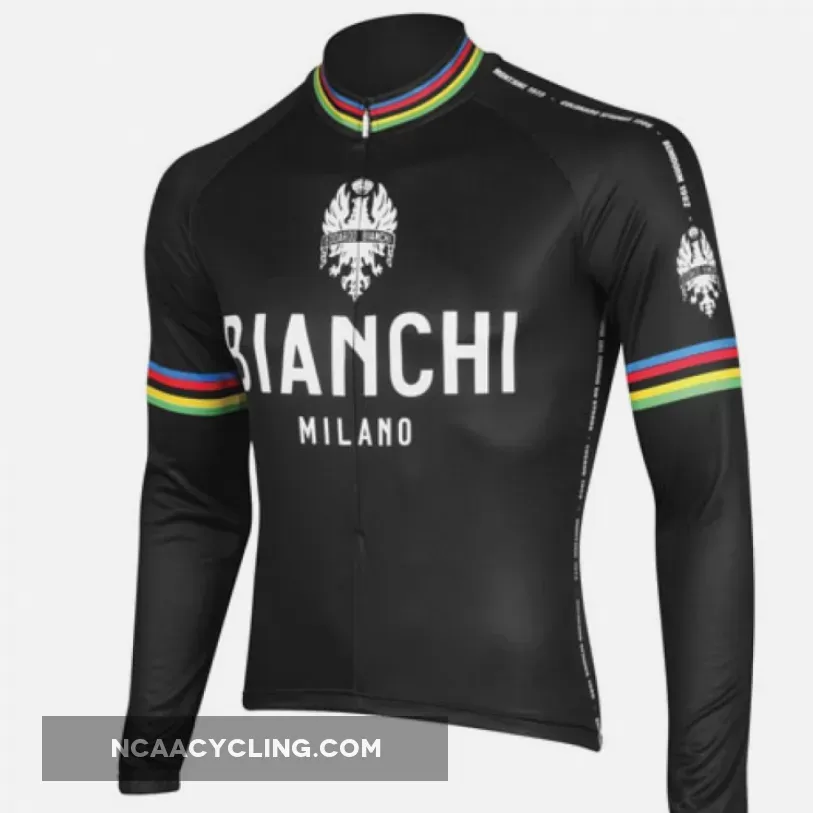 Bianchi World Champion Black Cycling Jersey Long Sleeve