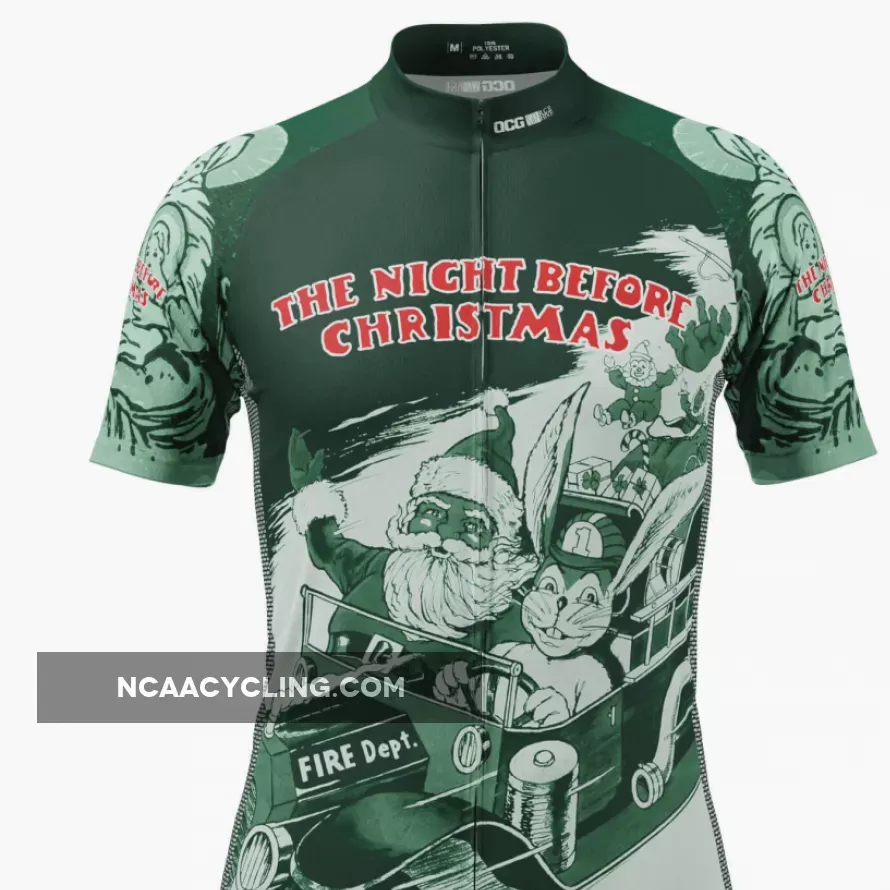 Men's Night Before Christmas Short Sleeve Cycling Jersey