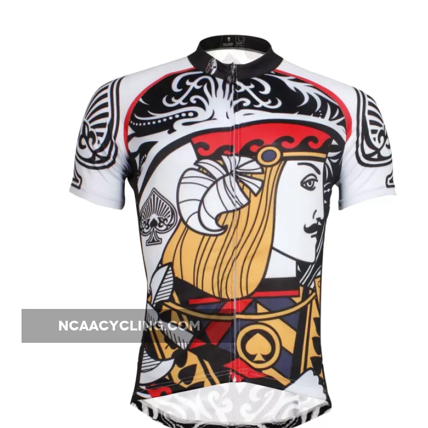 ILPALADINO Poker Face Playing Card Spades Jack Men's Biking Cycling Jersey Artistic Pattern Clothes Comfortable Bike Shirt Face Cards Court Cards NO.639