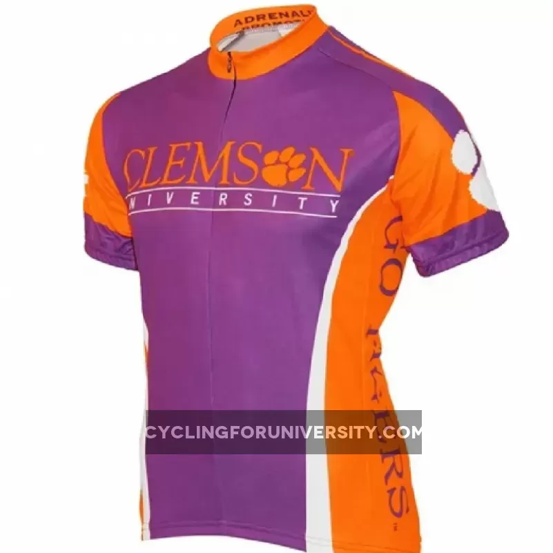 Adrenaline Promo Clemson University Tigers College 3/4 zip Men's Cycling Jersey