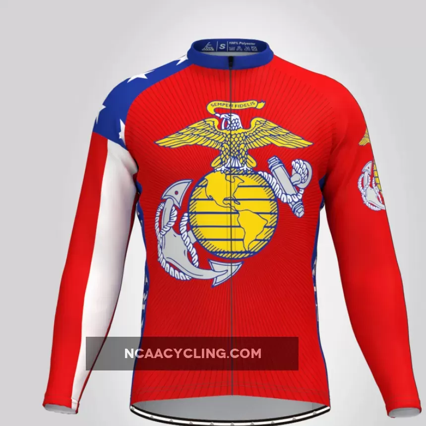 US Marine Corps Men's Long Sleeve Cycling Jersey Restock