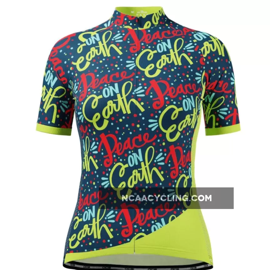 Women's Peace on Earth Short Sleeve Cycling Jersey
