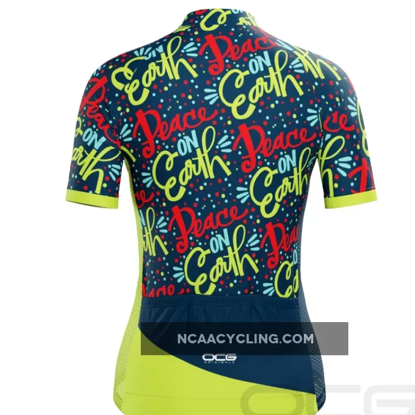 Women's Peace on Earth Short Sleeve Cycling Jersey