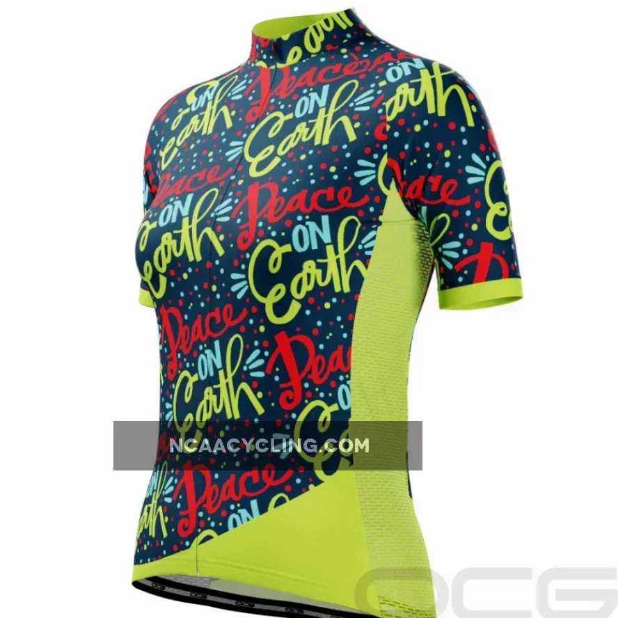 Women's Peace on Earth Short Sleeve Cycling Jersey
