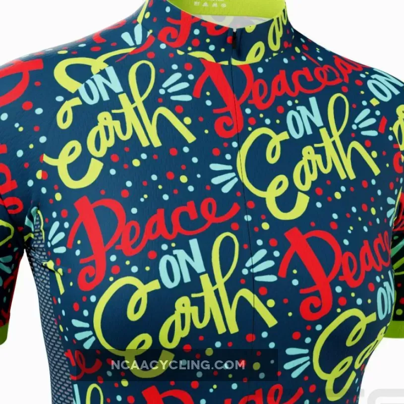 Women's Peace on Earth Short Sleeve Cycling Jersey
