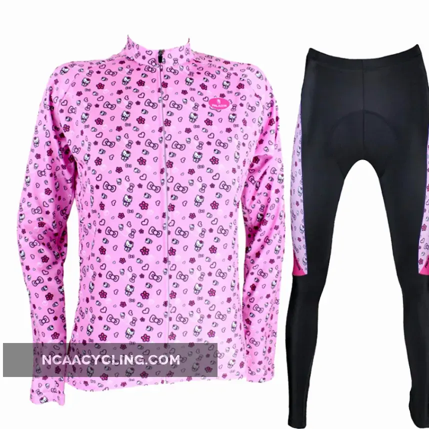 HELLO KITTY Princess Women's Cycling Suit/Jersey T-shirt Summer Pink Kit NO.081