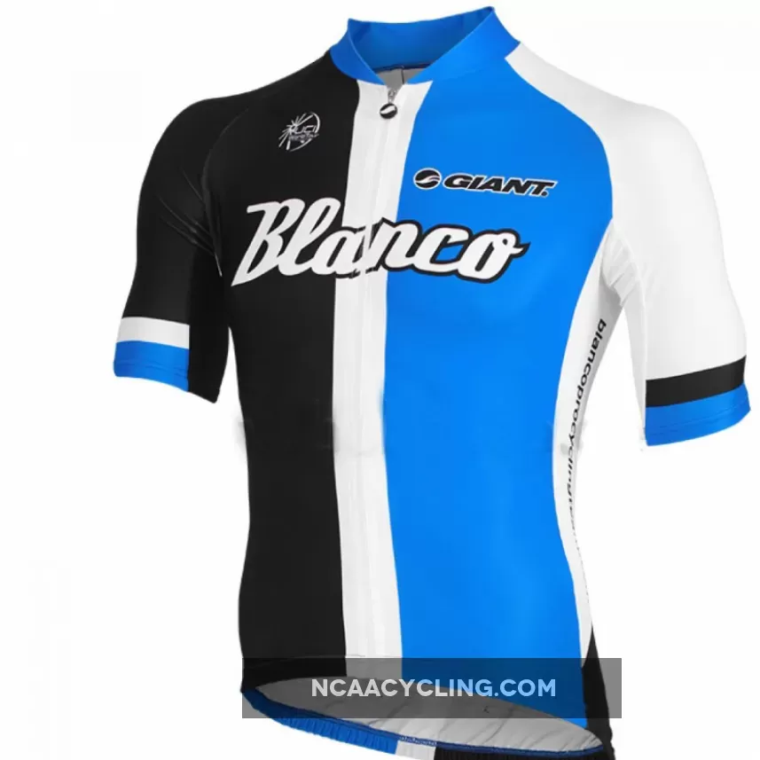 2013 Blanco Giant pro cycling team Short sleeve Cycle jersey