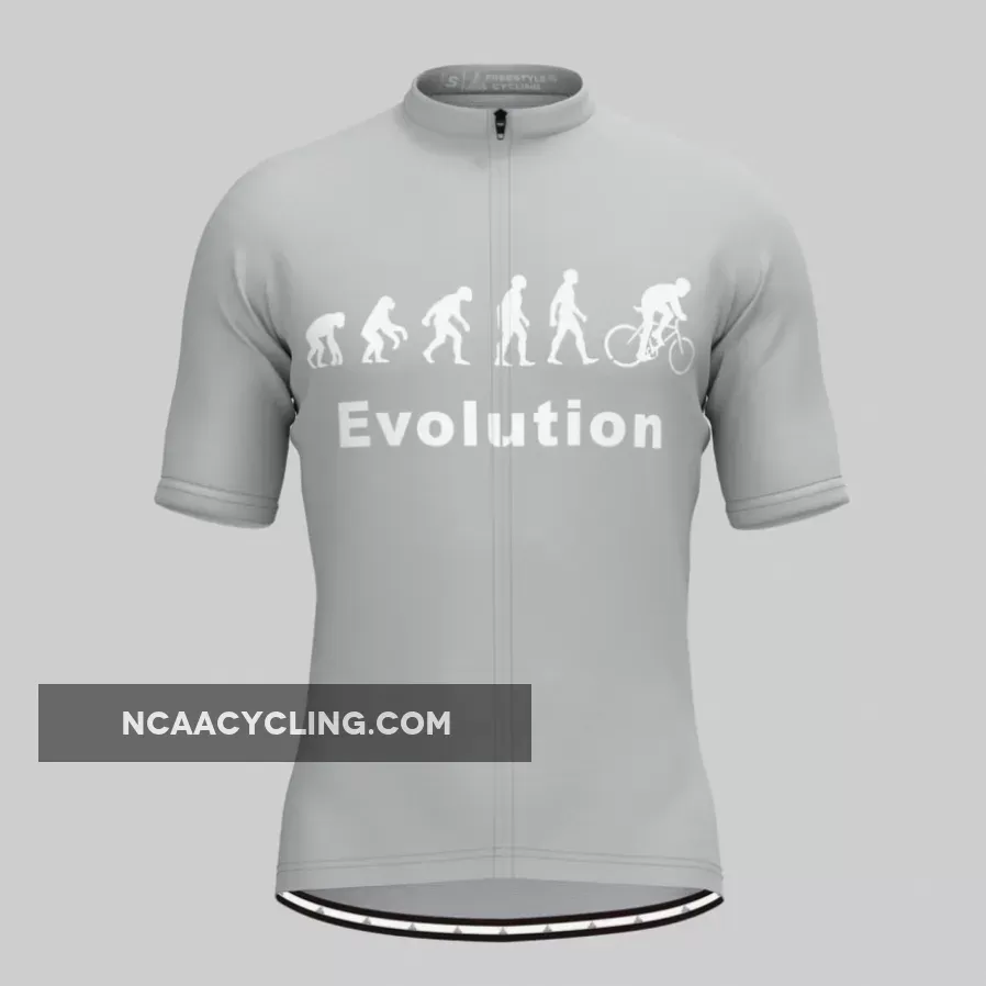 Evolution Team Men's Cycling Jersey Gray For Sale