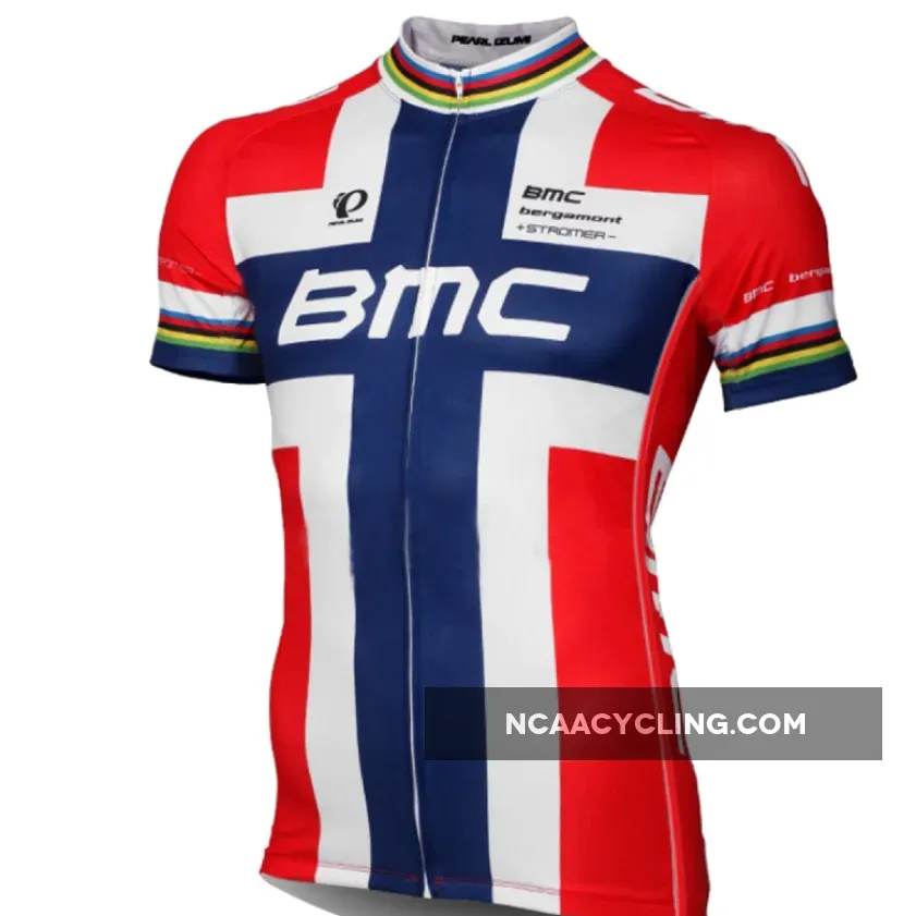 2013 BMC RACING TEAM Proline Short Sleeve cycling Jersey Norwegian Champion