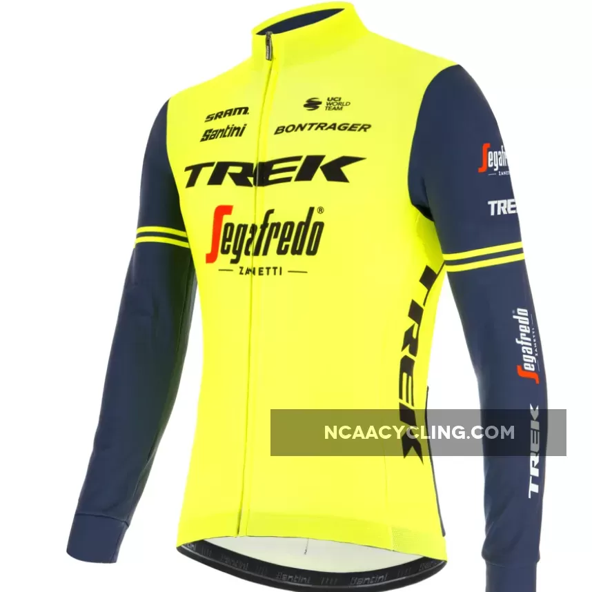 2021 Trek Segafredo Yellow Training Fluo Long Sleeve Jersey, TRE21L2