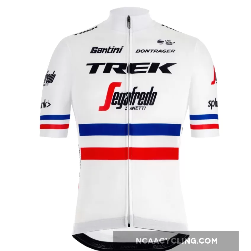 2019 Team TREK - SEGAFREDO french champion Short Sleeve cycling Jersey bike clothing Cycle apparel Shirt