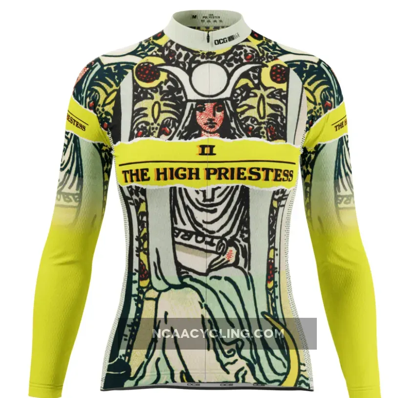 Women's The High Priestess Tarot Long Sleeve Cycling Jersey #The Priest Tarot