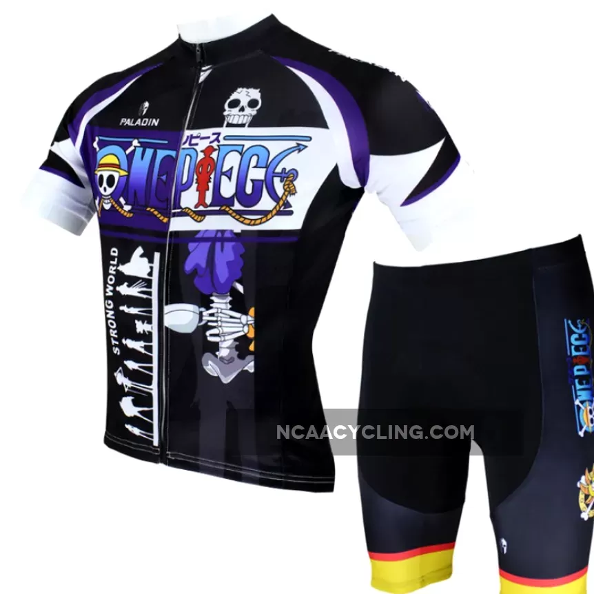 ONE PIECE Series Pirates Skeletal Musician Brook Men's Cycling Suit Jersey T-shirt Summer NO.072
