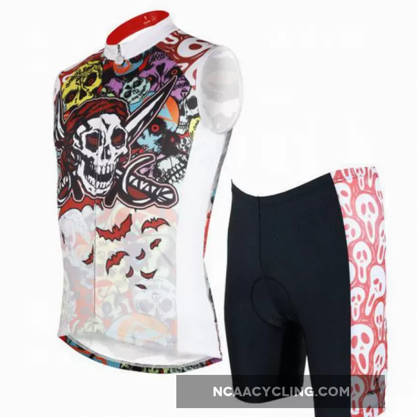 Skull Men's Cycling Sleeveless Summer Jersey NO. W088