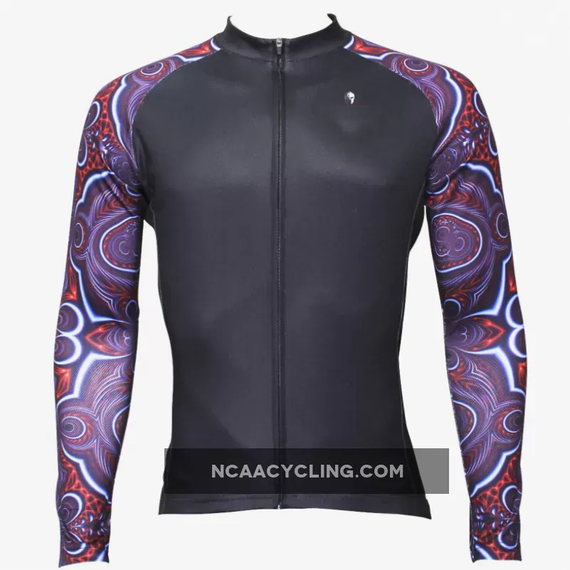 Mystery Cool Graphic Arm Men's Cycling Long-sleeve Black Jerseys NO.367