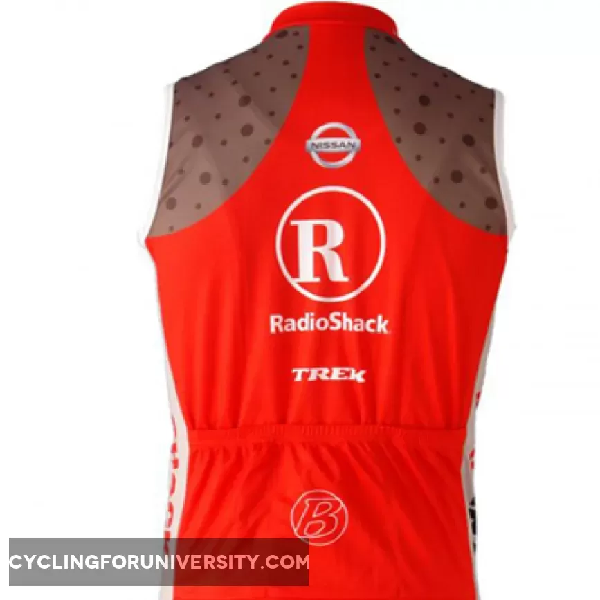 Team RadioShack Cycling Thermal Sleeveless Vest RED Outlet