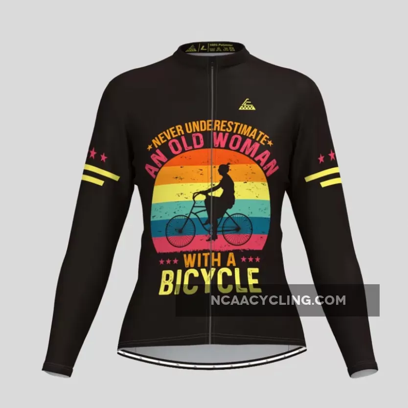 Women's Old Woman Long Sleeve Cycling Jersey V1 Online