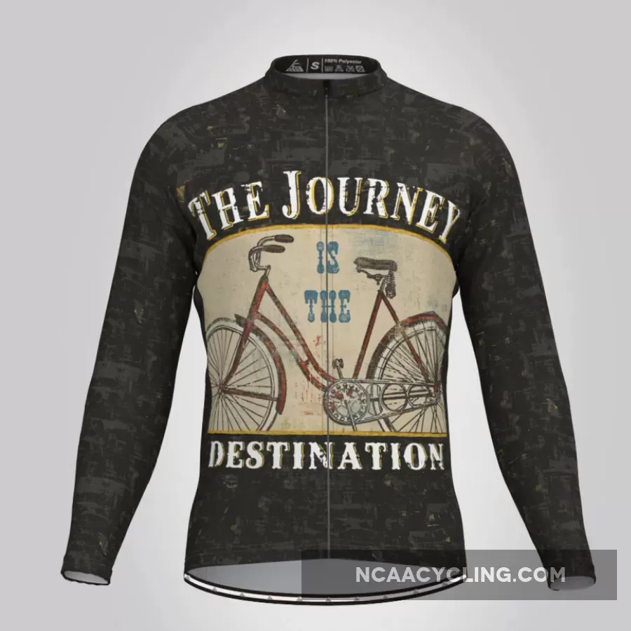 The Journey is The Destination LS Cycling Jersey Black