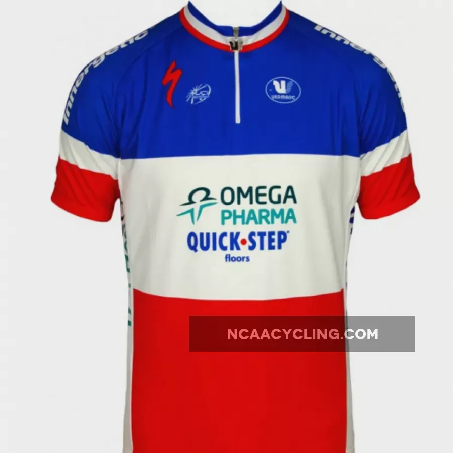 OMEGA PHARMA-QUICKSTEP French Time Trial Champion 2011/12 Vermarc professional cycling team - Cycling Jersey Short Sleeve