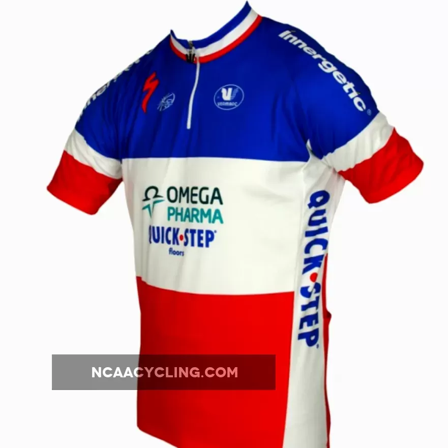 OMEGA PHARMA-QUICKSTEP French Time Trial Champion 2011/12 Vermarc professional cycling team - Cycling Jersey Short Sleeve