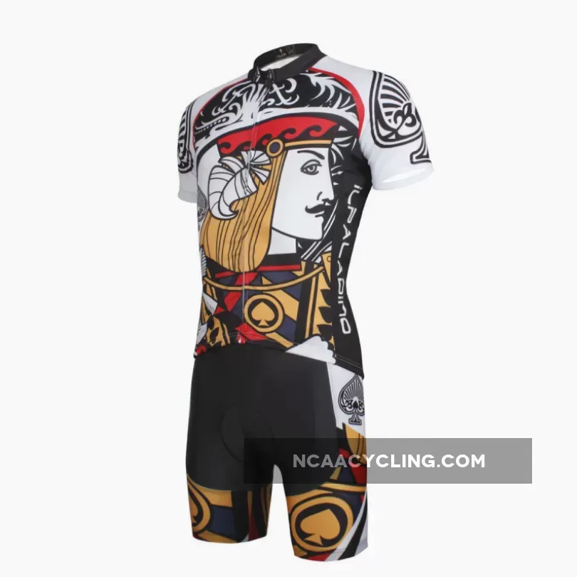 ILPALADINO Poker Face Playing Card Spades Jack Men's Biking Cycling Suit Jersey Artistic Pattern Outdoor Sports Clothes Comfortable Bike Shirt Face Cards Court Cards NO.639