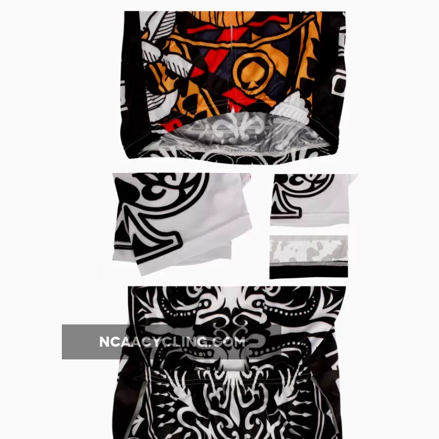 ILPALADINO Poker Face Playing Card Spades Jack Men's Biking Cycling Suit Jersey Artistic Pattern Outdoor Sports Clothes Comfortable Bike Shirt Face Cards Court Cards NO.639