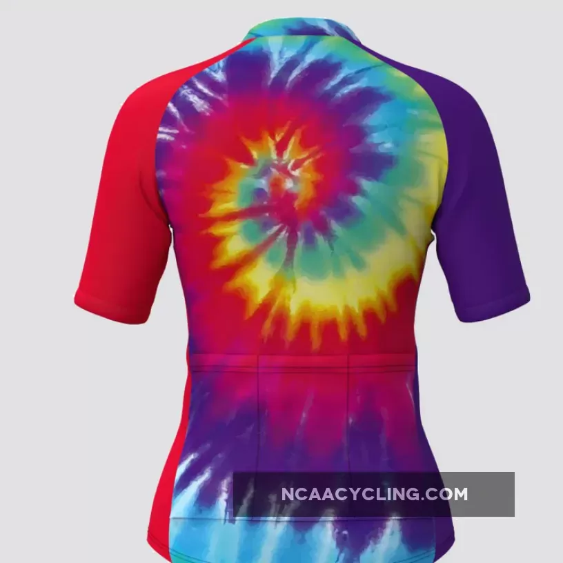 Tie Dye Rainbow Women's Cycling Jersey To Buy