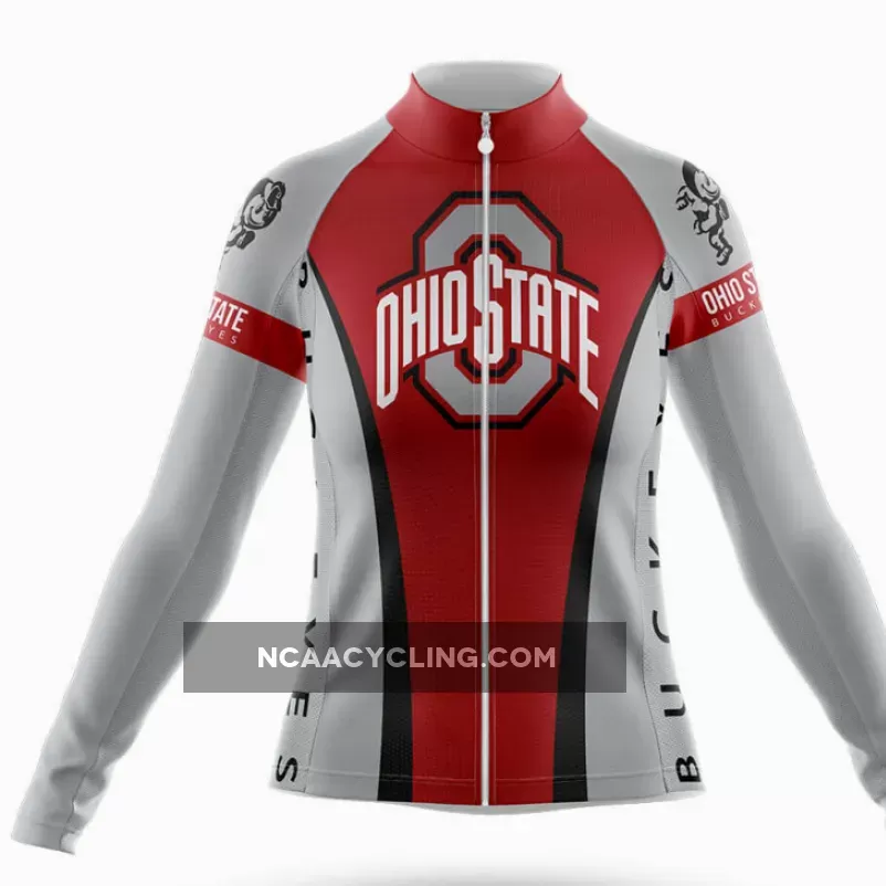 Ohio State University - Women's Long Sleeve Cycling Jersey Only | ohio state cycling jersey