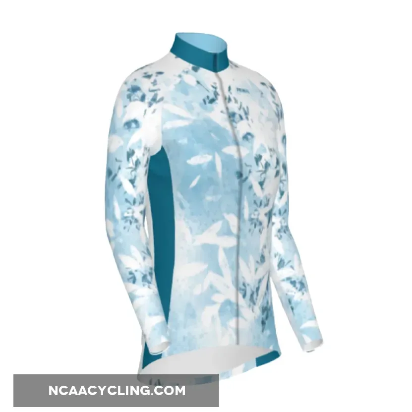 Primal Wear Floral Stamp Full Zip Long Sleeve Women's Cycling Jersey / Floral Cycling Jersey